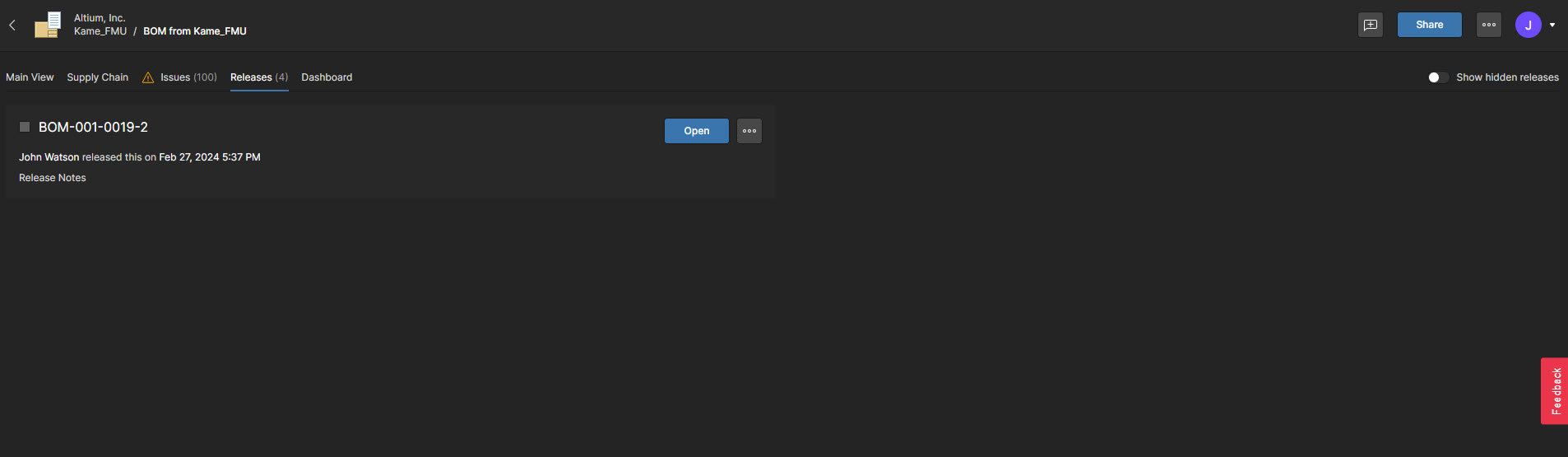 Release Panel