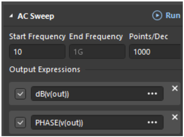 Fig. 17 - Phase-frequency characteristic settings