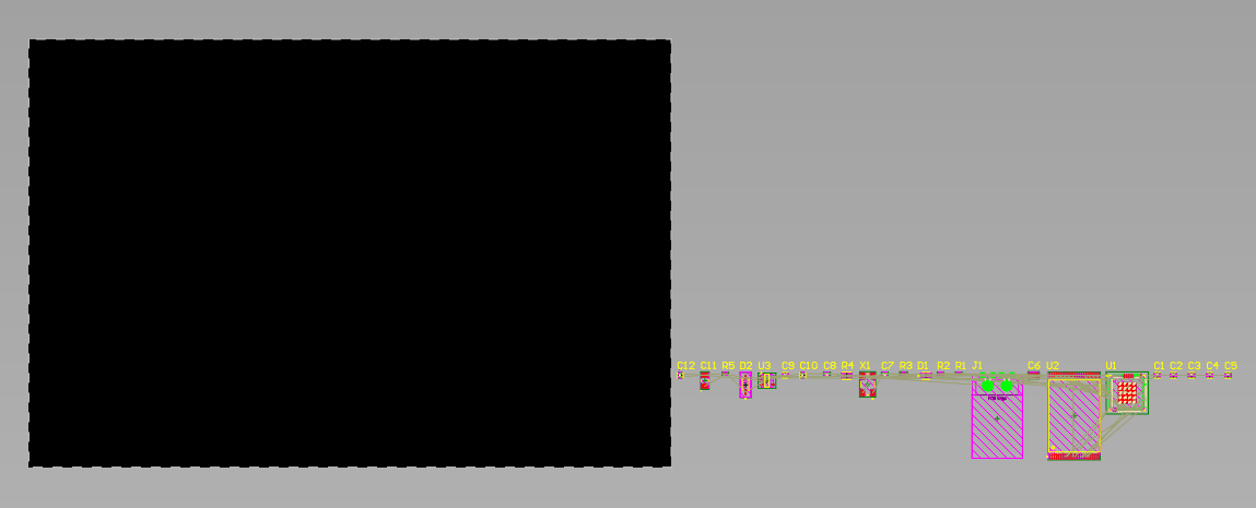 Fig. 19 - All components and their interconnections have been added to the PCB