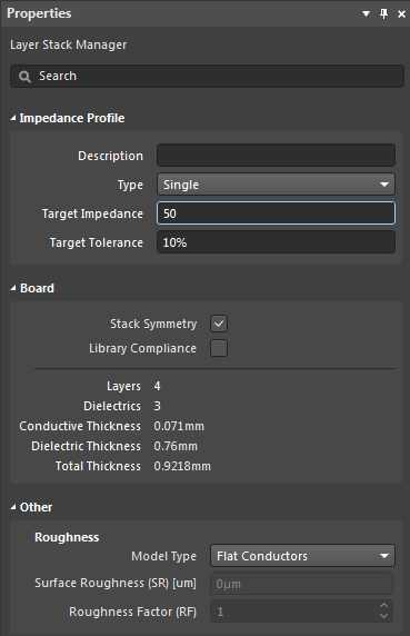 Fig. 25 - The values in the Properties panel