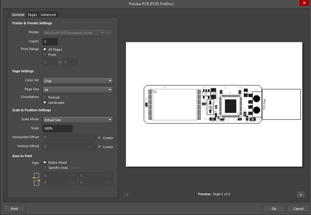 Fig. 68 - Preview PCB dialog