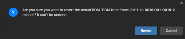 Reverting the BOM
